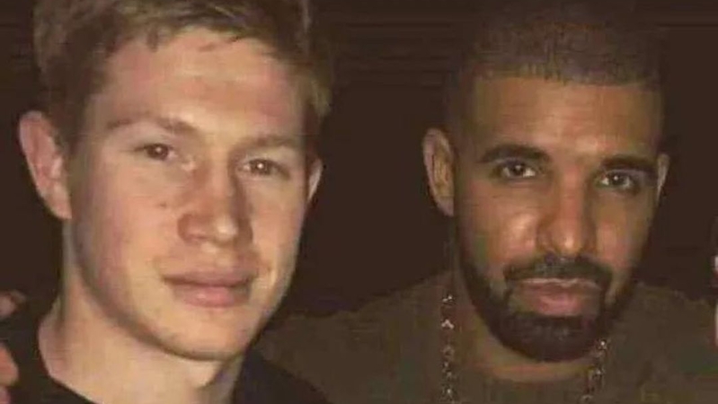 Kevin De Bruyne in a photo with Drake