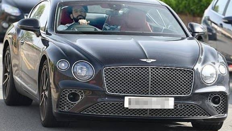 Mohamed Salah driving his Bentley Continental GT 